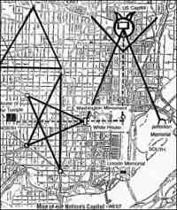 Washington DC Map, Freemason Symbols, Occult, Pentagram, Freemasonry